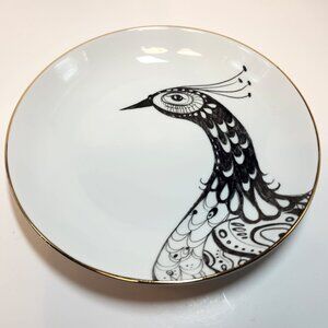 Anthropologie Peacock Coupe Soup Bowl